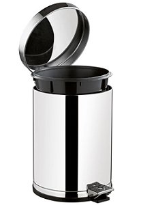 Lixeira com Pedal e Recipiente Interno, Corpo e Tampa em Aço Inox 15L 3585 - Viel