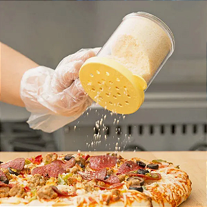 Polvilhador Transparente Acrílico Furo Tamanho G Cores Plasticomm