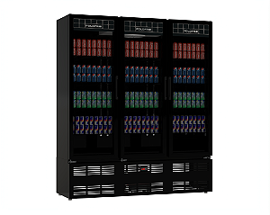 Mondrian Bebidas 3 Portas Preta 1015 Lts 127v ou 220v 2426 - Polofrio