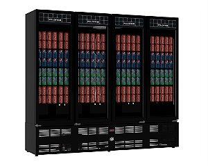 Mondrian Bebidas 4 Portas Preta 1352 Lts 127 ou 220v 2430 - Polofrio