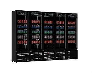 Mondrian Bebidas 5 Portas Preta 1683 Lts 127 ou 220v 2432 - Polofrio