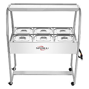 Buffet Térmico - 6 Cubas SPL-507 127v - SPOLU