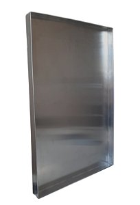 ASSADEIRA PLANA 40X80X3 EM ALUMINIO LISA 1,2MM C/ ABA RETA 15010 - CIMAPI