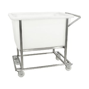 Dispositivo Para Transporte Inox com Cuba Plástica de 180 Litros sem Tampa Codigo 002307 - Imeca