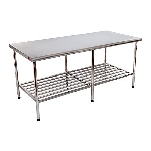 Mesa 1,90x0,90 Inox 304 com 6 pés Codigo 002484 - Imeca