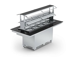 New Buffet Restaurante Central Quente e Frio NBRCQF 10 Cubas - Refrimate