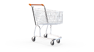 Carrinho de Compras 90L Simples Galvanizado - Amapa