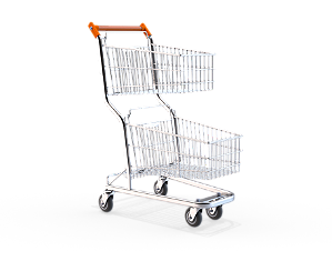 Carrinho de Compras 90L Duplo Galvanizado - Amapa