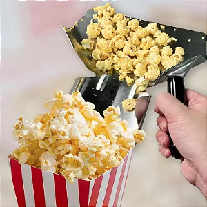 Pá de Aço Inox Pegador Destro para Batata Frita Pipoca Gourmet