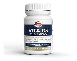 VITA D3 + C + ZINCO 60 CAPSULAS 1000MG VITAFOR