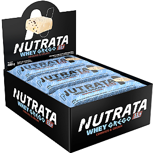 BARRA PROTEICA NUTRATA GREGO BAR COOKIES & CREAM DISPLAY C/ 12 UN