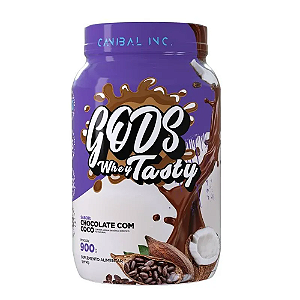 GODS WHEY TASTY 900G CHOCOLATE C/ COCO CANIBAL INC