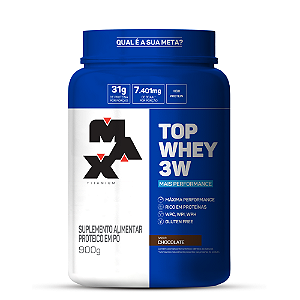 TOP WHEY 3W + PERFOR POTE 900 GR CHOCOLATE MAX TITANIUM