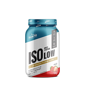 ISOLOW - WHEY PROTEIN ISOLADO 900G - MORANGO SHARK PRO