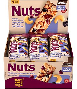BARRA DE CASTANHAS NUTS FRUTAS VERMELHAS DP 12 UN BANANA BRASIL
