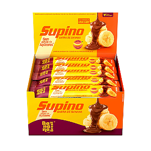 SUPINO BARRA DE BANAN C/ CHOCO ZERO AO LEITE DP 20UN BANANA BRASIL
