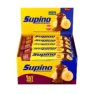 SUPINO BARRA DE BANANA C/ CHOCO AO LEITE DP 20UN BANANA BRASIL
