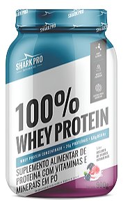 100% WHEY PROTEIN POTE 900G - IOGURTE C/ FRUTAS VERME SHARK PRO