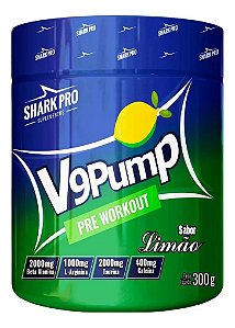V9 PUMP - PRE TREINO 300G - REFRIGERANTE LIMAO SHARK PRO