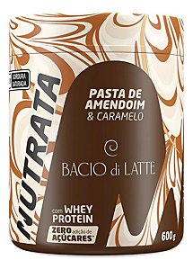 PASTA AMENDO WHEY SABOR CARAMELO SALGADO ( BACIO DI LATTE) 600G NUTRATA