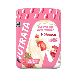 PASTA AMENDO WHEY SABOR MORANGO 600G NUTRATA