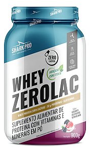 WHEY ZERO LACTOSE POTE 900G IOGURTE FRUTAS VERMELHAS SHARK