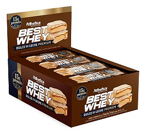 BEST WHEY BAR 15G PROTEIN (12 UNID. DE 62G) DULCE DE LECHE PREMIUM ATLHETICA