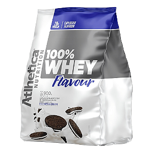 100% WHEY FLAVOUR PACOTE (900 G) COOKIES & CREAM ATLHETICA