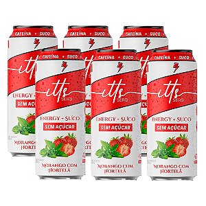 ITTS SERO ENERGY SUCO - MORANGO COM HORTELA SEM ACUCAR 473 ML FD C/ 6UN