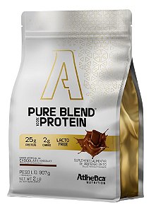 PURE BLEND 100% PROTEIN LACTO-FREE 907G CHOCOLATE ATLHETICA