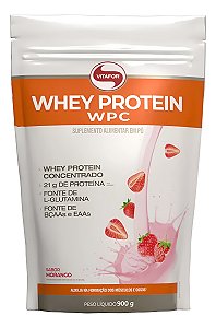WHEY PROTEIN WPC POUCH 900G  MORANGO  VITAFOR