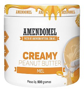 PASTA DE AMENDOIM C/ MEL 500G AMENDOMEL