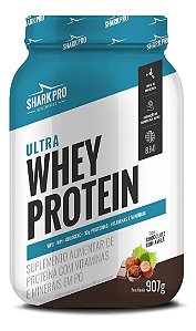 ULTRA WHEY CHOCO C/ AVELÃ - POTE 907GR SHARK PRO