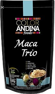 MACA PERUANA TRIO COLOR ANDINA EM PO 100% PURA 100G