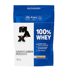 100% WHEY REFIL 900G COOKIES & CREAM MAXTITANIUM