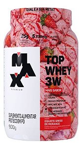 TOP WHEY 3W + SABOR POTE 900 GR GREGO MORANDO MAX TITANIUM