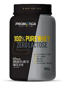 100% PURE WHEY ZERO LACTOSE POTE 900G CHOCOLATE PROBIOTICA