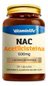 NAC ACETILCISTEINA 600mg + PROPOLIS (30 CAPS) VITAMINLIFE