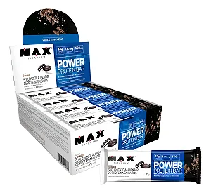 POWER PROTEIN BAR COOKIES 12UN DE 41G MAX TITANIUM