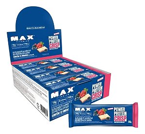 POWER PROTEIN CRISP FRUTAS VERMELHAS 12UN DE 44G MAX TITANIUM