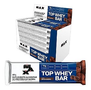 TOP WHEY BAR BRIGADEIRO DISPLAY COM 12 UN DE 41G MAX TITANIUM