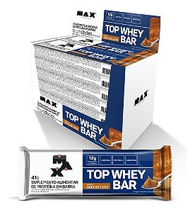 TOP WHEY BAR DOCE DE LEITE DISPLAY COM 12 UN DE 41G MAX TITANIUM