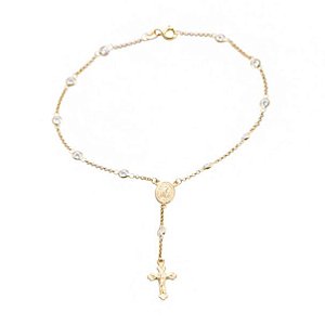 Pulseira Terço com Zircônias