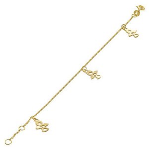 Pulseira Infantil com Pingentes de Anjos elo Cartie