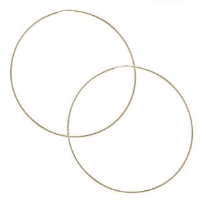 Brinco Argola Aro Grande Quadrado 1,3g