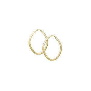 Brinco Argola Oval Trava 0,7g