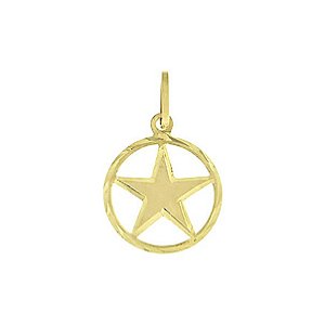 Pingente Estrela de Salomão Trabalhada 0,6g