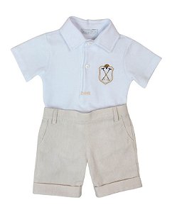 Conjunto Menino Polo Roana - Marfim