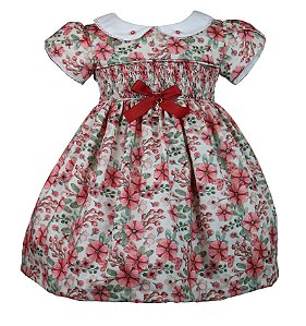 Vestido Infantil Meu Jardim Marsala Roana
