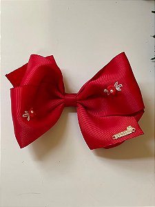 Laço Infantil Grande Menina Vermelho Roana